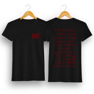 Women T-shirt “Give Me Your Eyes” (red)